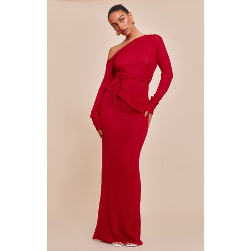 Jupe longue en maille filigrane | Taille Small - PrettyLittleThing - Modalova