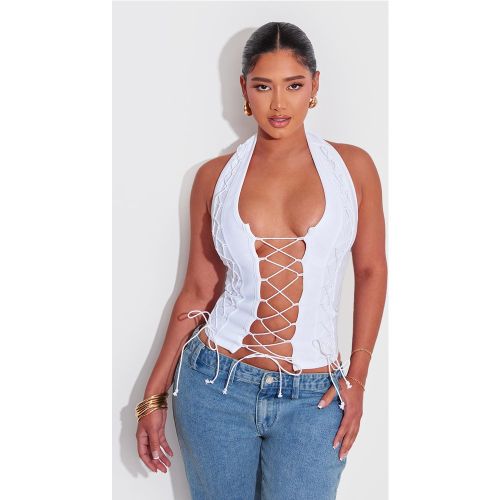 Shape Top corset bandage à lacets | Taille 48 - PrettyLittleThing - Modalova