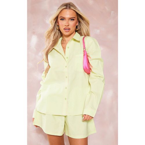 Chemise boutonnée oversize en coton à coutures contrastantes - PrettyLittleThing - Modalova