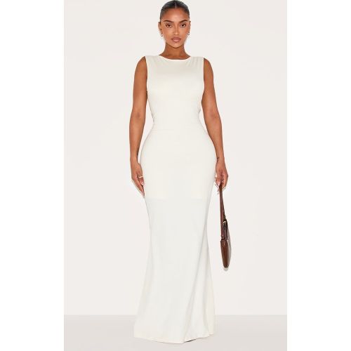 Shape Robe longue en Sculpt blanc à doublure gainant intégrée et col bateau - PrettyLittleThing - Modalova