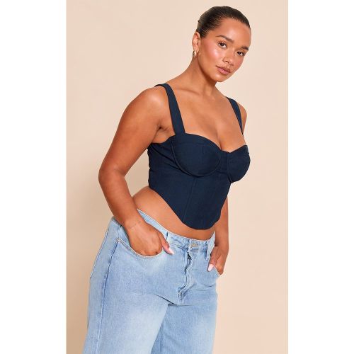 Shape Crop top tissé à détail corset - PrettyLittleThing - Modalova