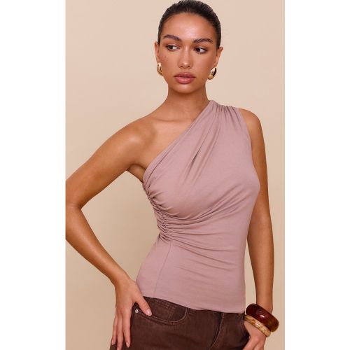 Top long asymétrique en coton doux à épaule unique - PrettyLittleThing - Modalova