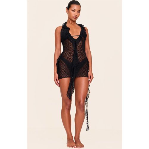 Mini robe de plage en dentelle à volants - PrettyLittleThing - Modalova