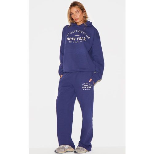 Jogging droit deluxe brodé "New York" - PrettyLittleThing - Modalova