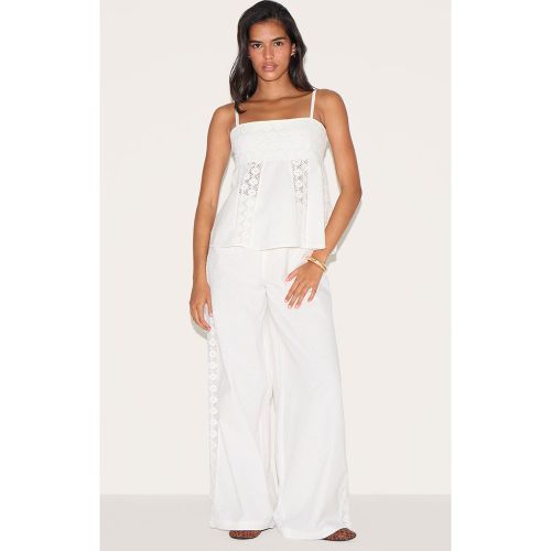 Pantalon à parties en maille style crochet sur les côtés - PrettyLittleThing - Modalova