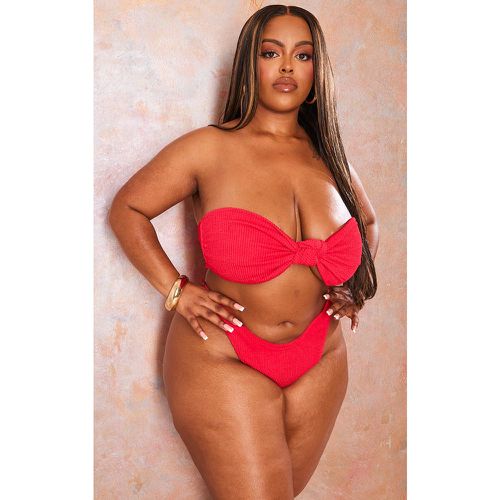 Plus Haut de maillot de bain bustier côtelé noué devant - PrettyLittleThing - Modalova