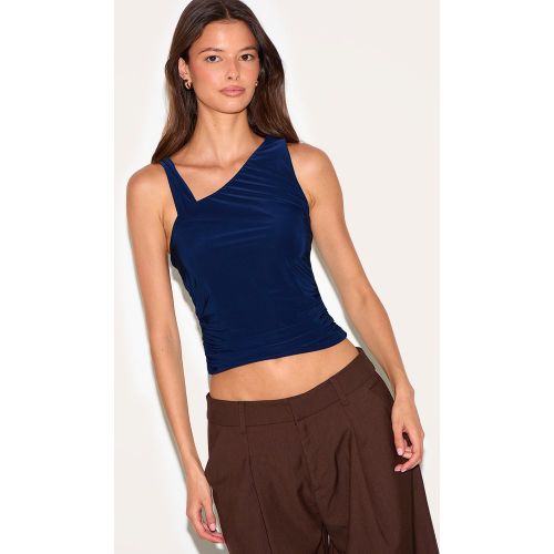 Haut Débardeur Indigo Asymétrique à Bretelles - PrettyLittleThing - Modalova