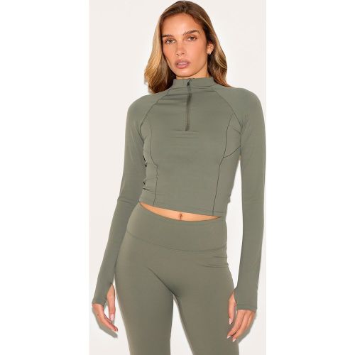 Top de sport en Sculpt à quart de zip | Taille XL - PrettyLittleThing - Modalova