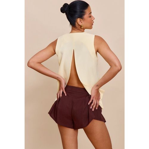 Gilet long tissé à boutons - PrettyLittleThing - Modalova
