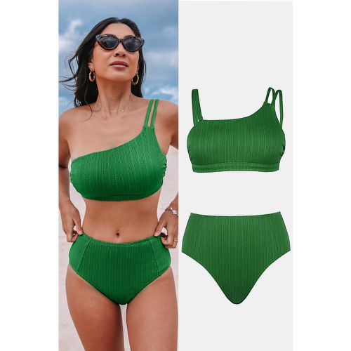 Bikini taille haute à une épaule - CUPSHE - Modalova