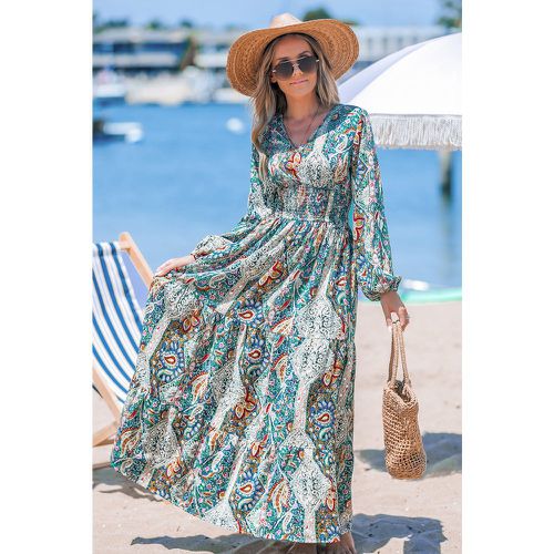 Robe longue à manches longues bouffantes en paisley - CUPSHE - Modalova