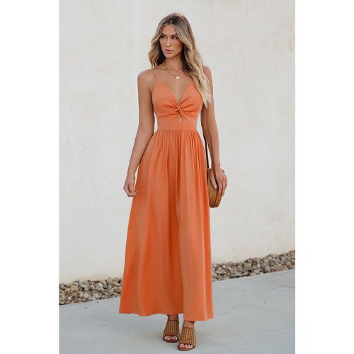 Robe maxi avec trou de serrure torsadé sur le devant - CUPSHE - Modalova