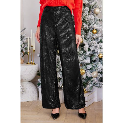 Pantalon en jersey à jambes larges et paillettes - CUPSHE - Modalova