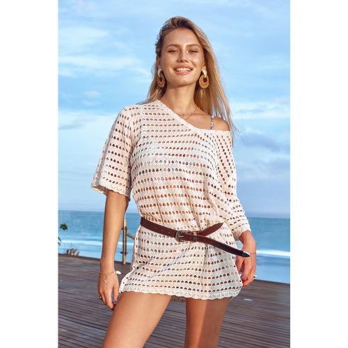 Robe cover up courte en crochet - CUPSHE - Modalova