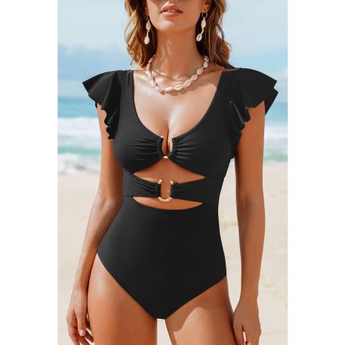 Maillot de bain une pièce ventre plat dos à lacer - CUPSHE - Modalova