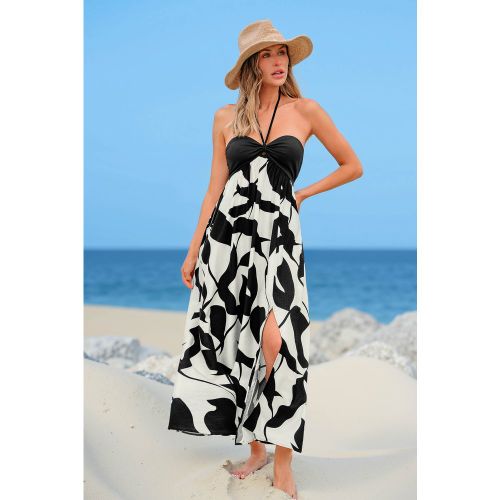 Robe tropicale longue col cœur - CUPSHE - Modalova