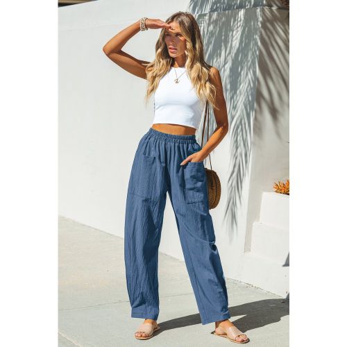 Pantalon marin tissé taille élastique - CUPSHE - Modalova
