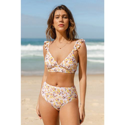 Bikini floral à volants et taille haute - CUPSHE - Modalova