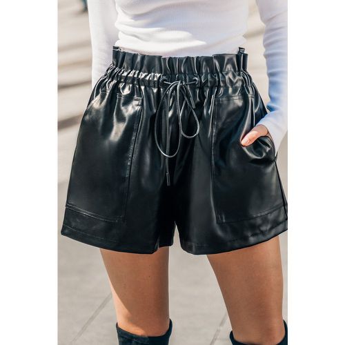 Short taille froncée en cuir vegan - CUPSHE - Modalova