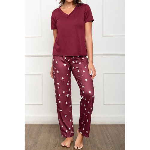 Ensemble de pyjama avec manches courtes et pantalon à étoiles - CUPSHE - Modalova