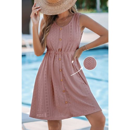 Robe courte en jersey sans manches à col scoop - CUPSHE - Modalova