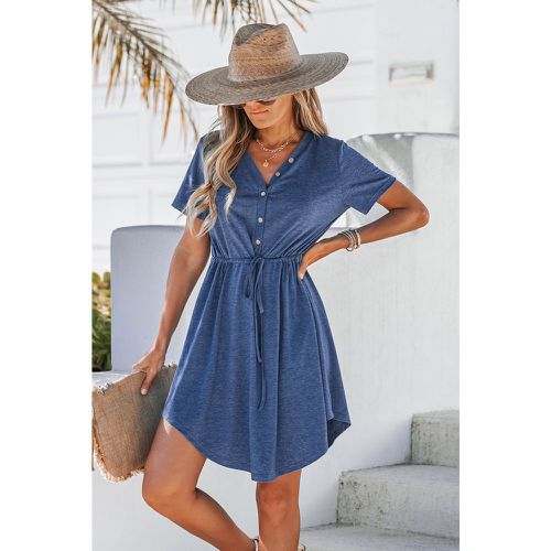 Robe mini à col en V avec cordon - CUPSHE - Modalova