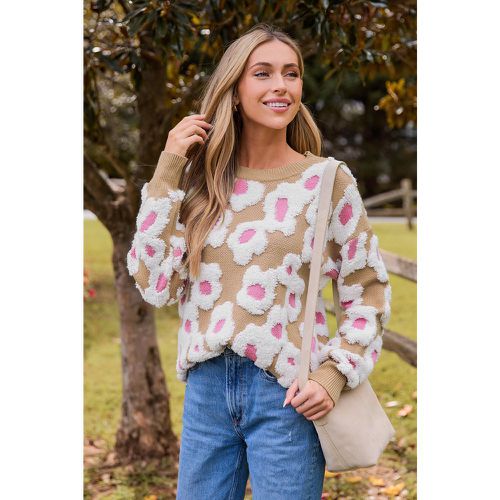 Pull à col rond et manches longues avec boucles et fleurs - CUPSHE - Modalova