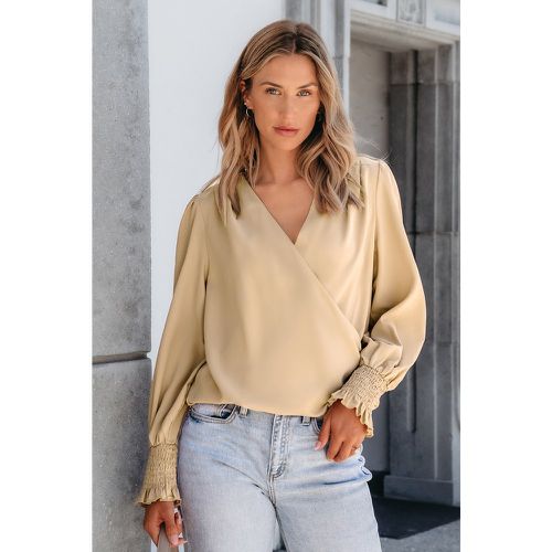 Chemise surplis à manches blouson avec poignets à smocks - CUPSHE - Modalova