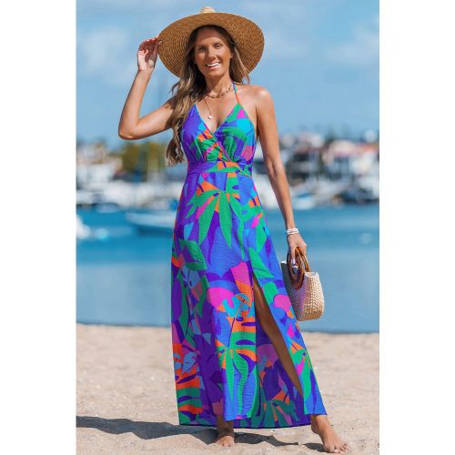 Robe longue tropicale col surplis - CUPSHE - Modalova