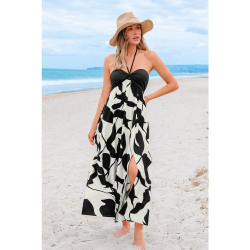 Robe tropicale longue col cœur - CUPSHE - Modalova