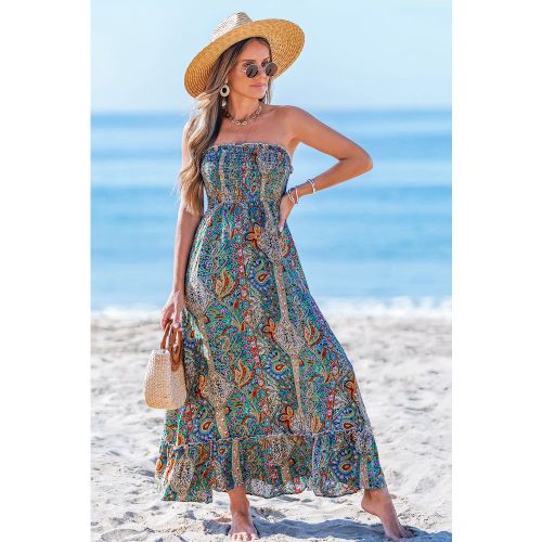 Robe longue paisley haut à smocks - CUPSHE - Modalova