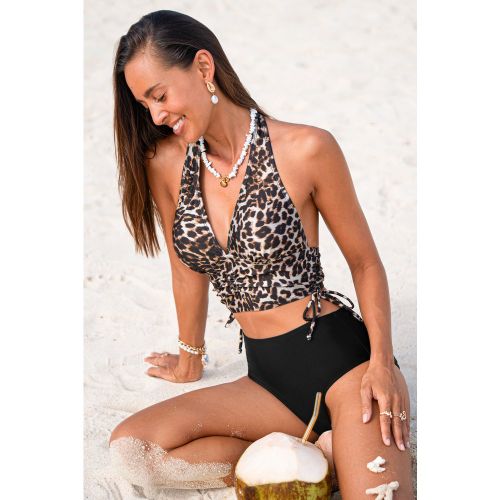 Tankini à imprimé animal bretelles licou - CUPSHE - Modalova