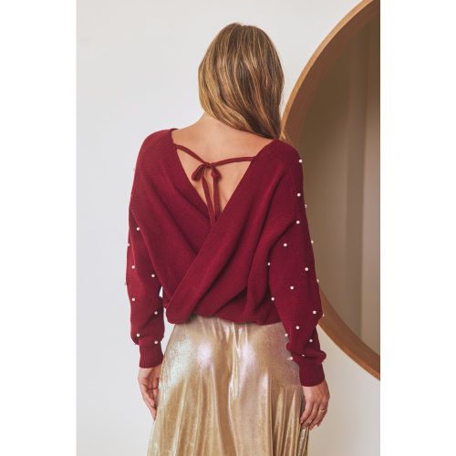 Pull en tricot col rond dos bas - CUPSHE - Modalova