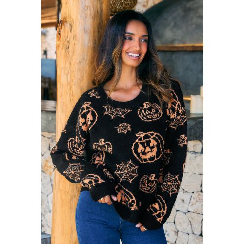 Pull en tricot col rond manches longues - CUPSHE - Modalova