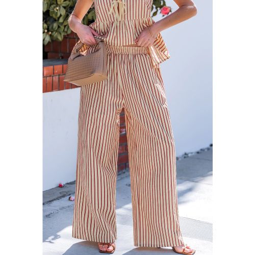 Pantalon à rayures jambe large - CUPSHE - Modalova