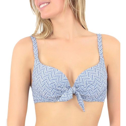 Haut de maillot balconnet avec armatures texturé fil textile Ancona - LAURA BY JANINE ROBIN - Modalova