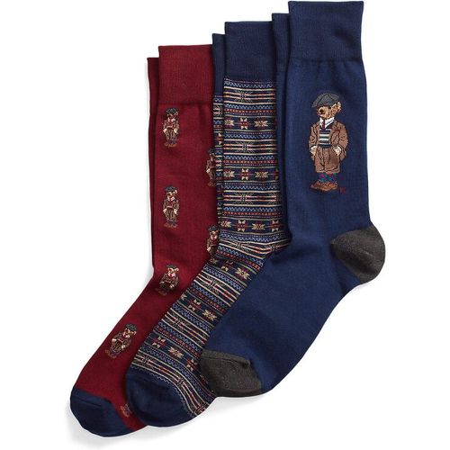 Lot de 3 paires de chaussettes à motifs - Polo Ralph Lauren - Modalova