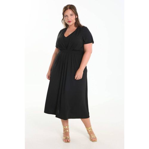 Robe mi-longue unie - PROMISS - Modalova