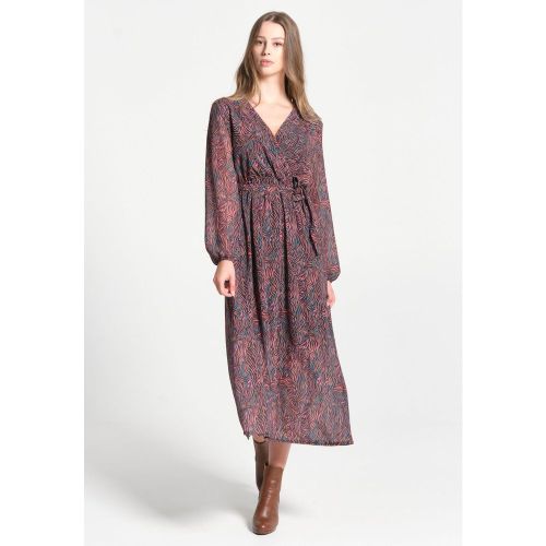 Robe évasée, cache-coeur manches longues - J&JOY - Modalova