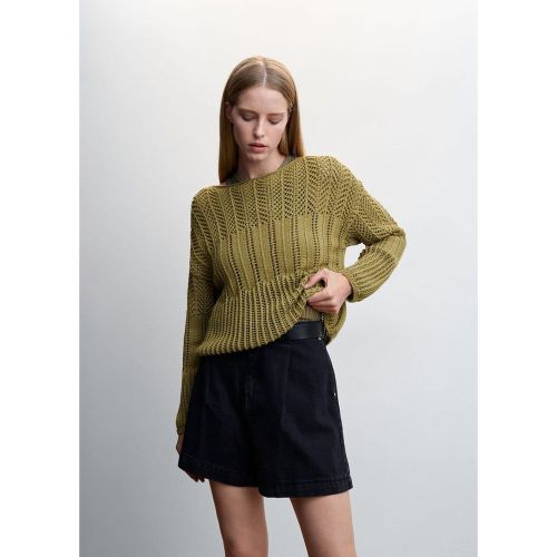 Pull-over col bateau ajouré - Mango - Modalova