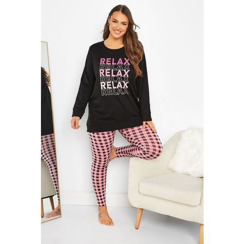 Ensemble loungewear 'Relax' à carreaux - YOURS CLOTHING - Modalova