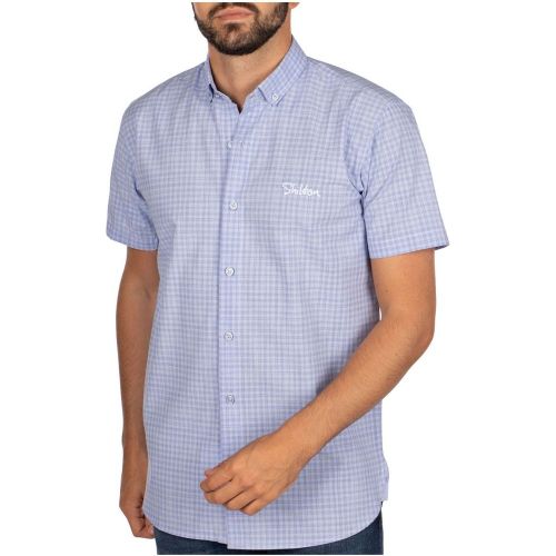 Chemise manches courtes carreaux DENIM - SHILTON - Modalova