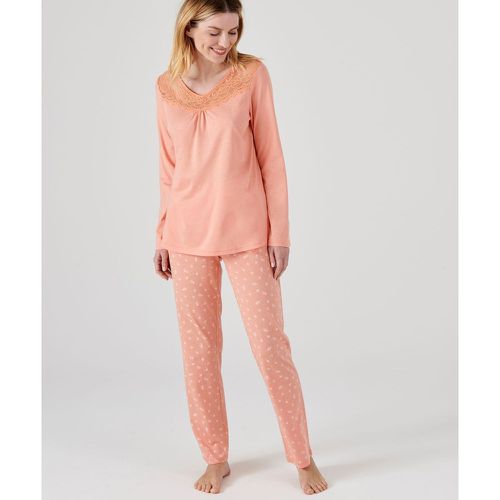 T-shirt de pyjama maille jersey coton/modal, manches longues - DAMART - Modalova