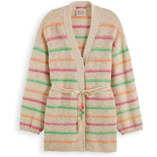 Striped belted cardigan - SCOTCH AND SODA - Modalova