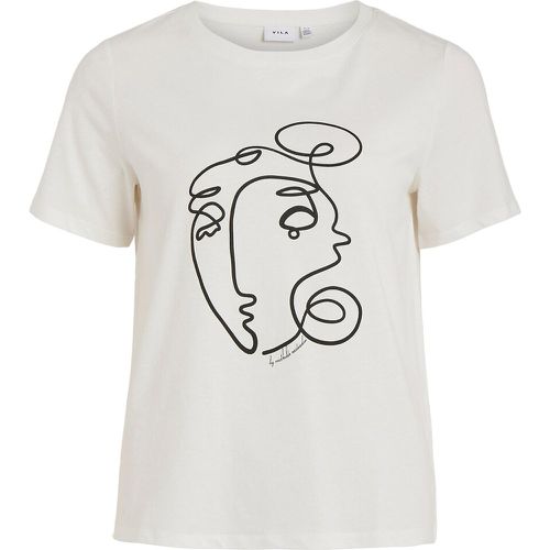 T-shirt col rond motif graphgique - Vila - Modalova