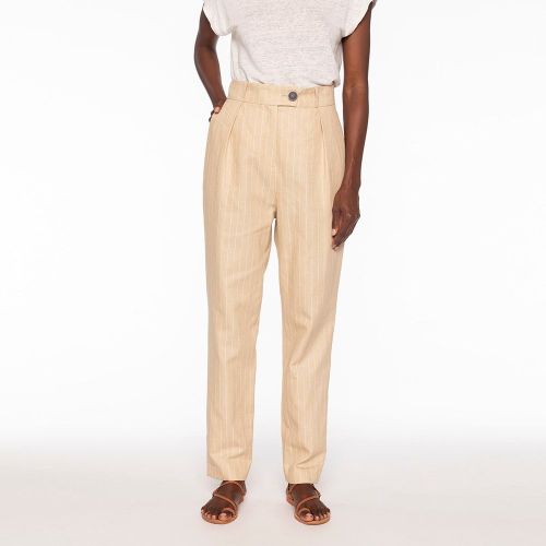 Pantalon lin et coton taille haute CAGNES - TRENCH AND COAT - Modalova