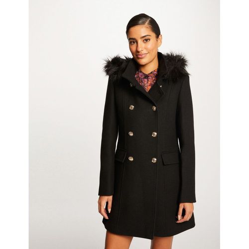 Manteau ample boutonné à capuche - Morgan - Modalova