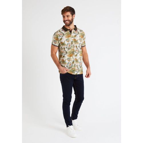 Polo manches courtes avec imprimé feuilles - J&JOY - Modalova