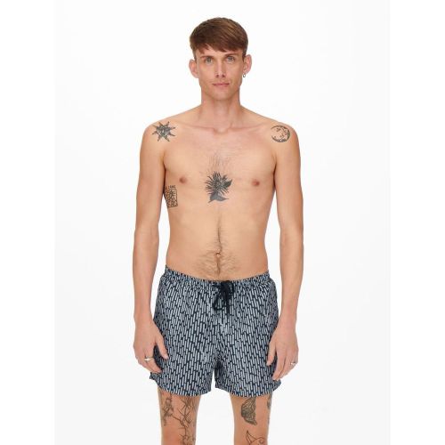 Short de bain À motif - Only & Sons - Modalova