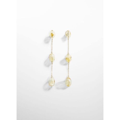 Boucles d'oreilles fil cristaux - Mango - Modalova